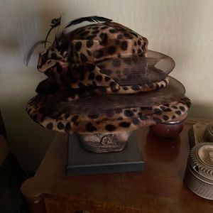 Beautiful animal print fur hat